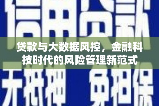 通海贷款与大数据风控，金融科技时代的风险管理新范式