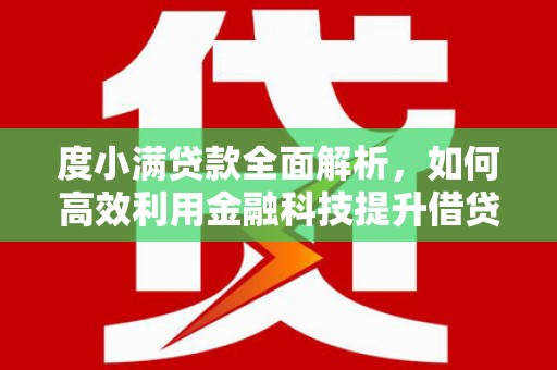 通海度小满贷款全面解析，如何高效利用金融科技提升借贷体验