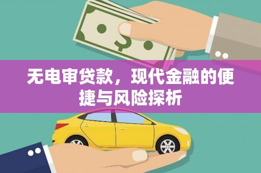 通海无电审贷款，现代金融的便捷与风险探析