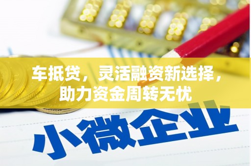 通海车抵贷，灵活融资新选择，助力资金周转无忧