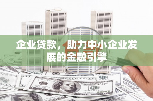 通海企业贷款，助力中小企业发展的金融引擎