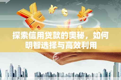 通海探索信用贷款的奥秘，如何明智选择与高效利用