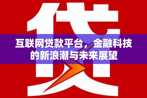 通海互联网贷款平台，金融科技的新浪潮与未来展望